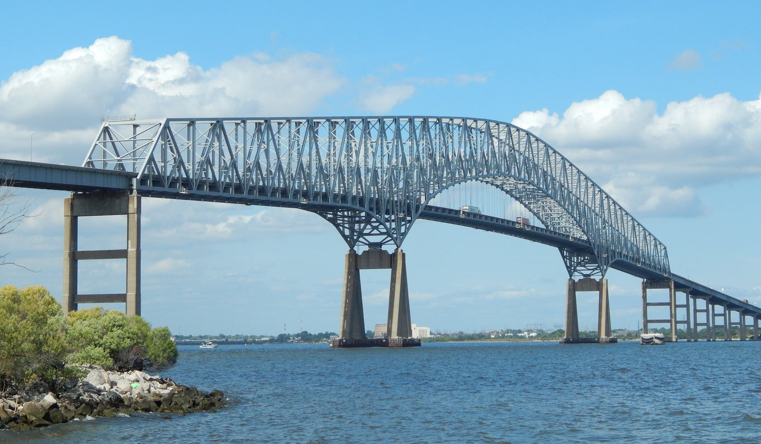 Key Bridge Under Great Blue Skies